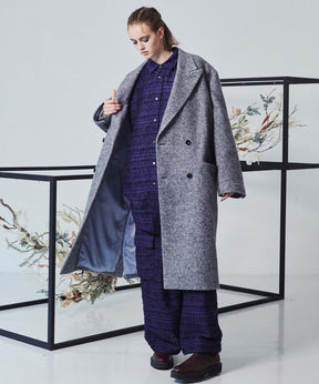 【Italian Dead Stock Fabric】Dress-Over Double Chesterfield coat