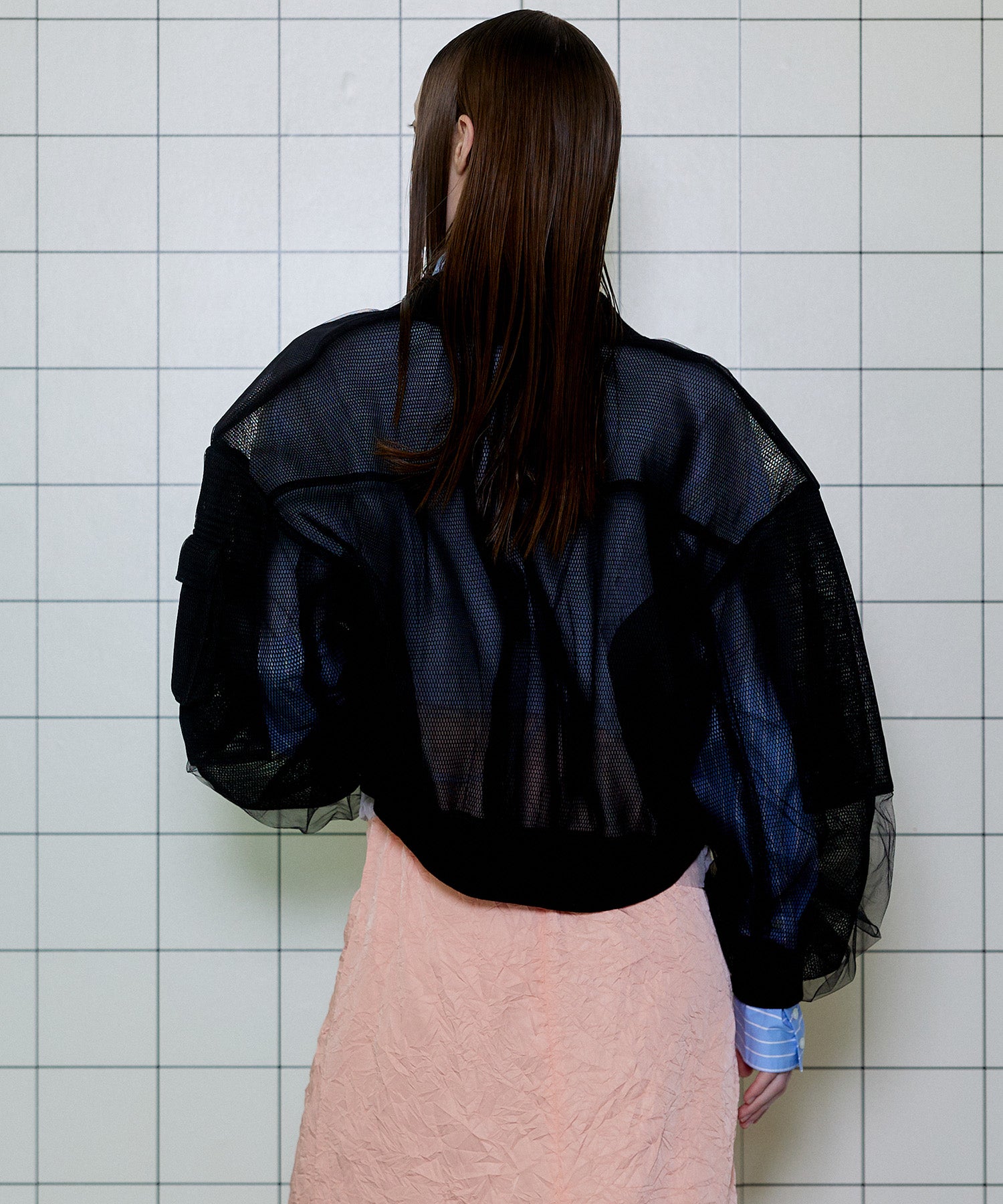 【SALE】Tulle Layered Blouson