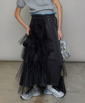 Raffle Tulle Layered Wrap Skirt