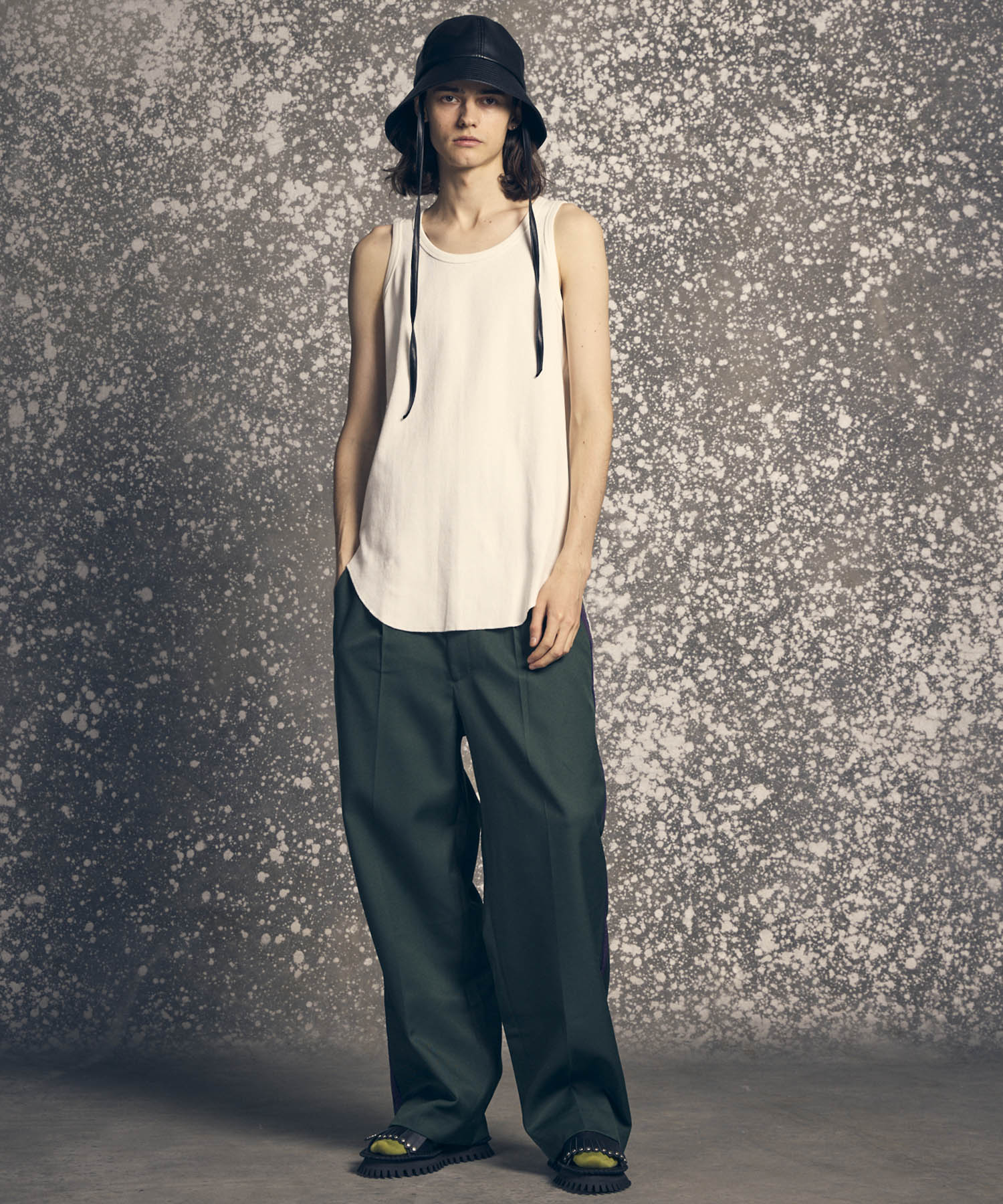 Side Line Twill Wide Pants