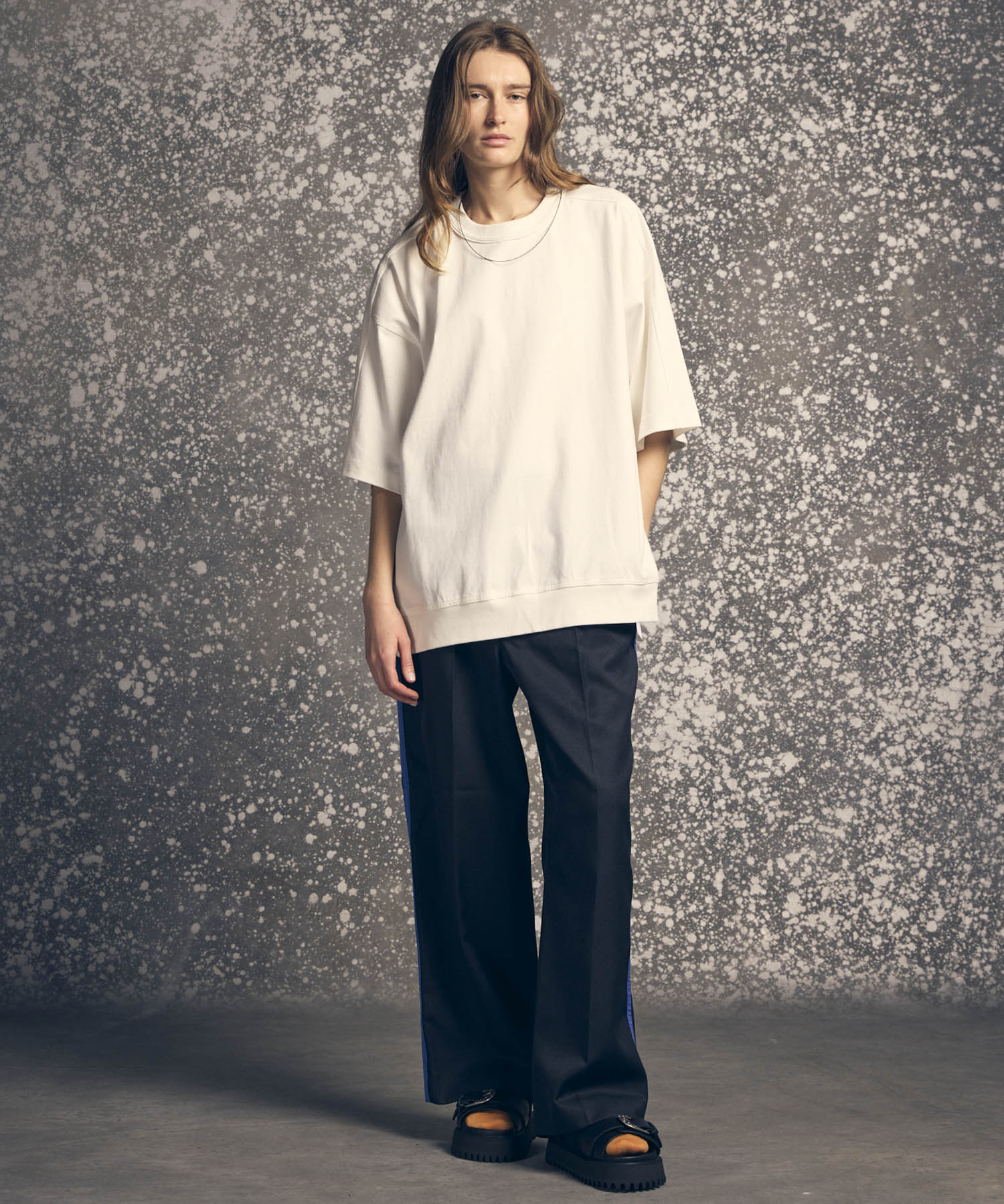 Side Line Twill Wide Pants