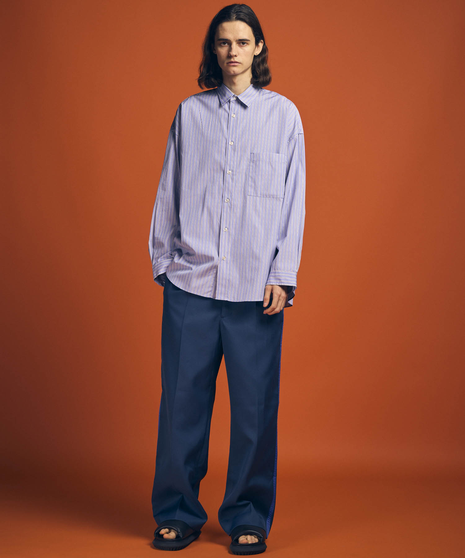 Side Line Twill Wide Pants