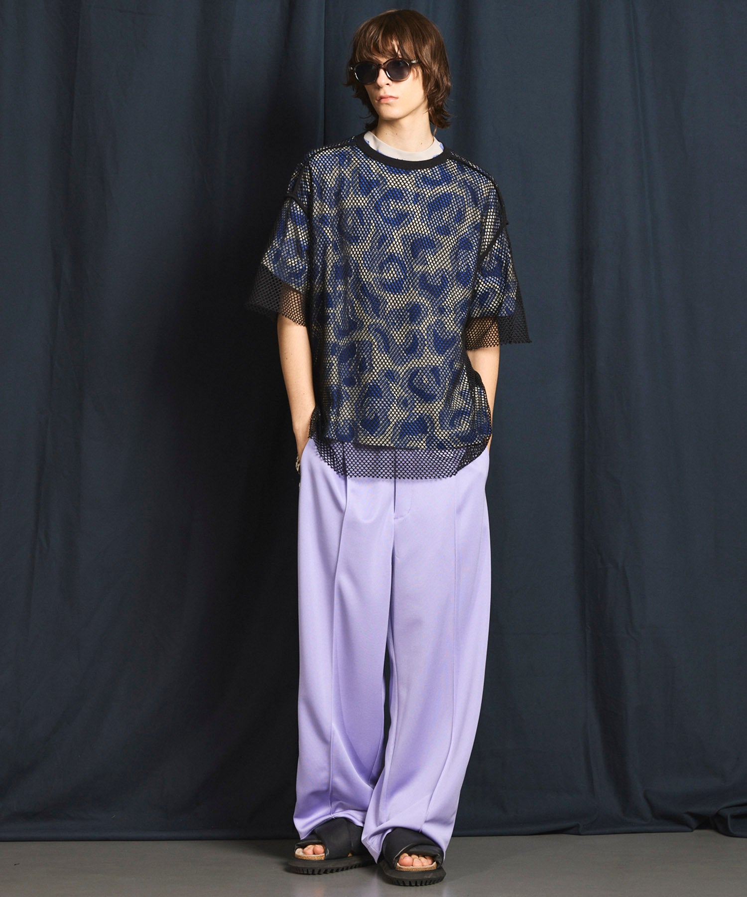 Crochet Side Line Prime-Wide Easy Pants