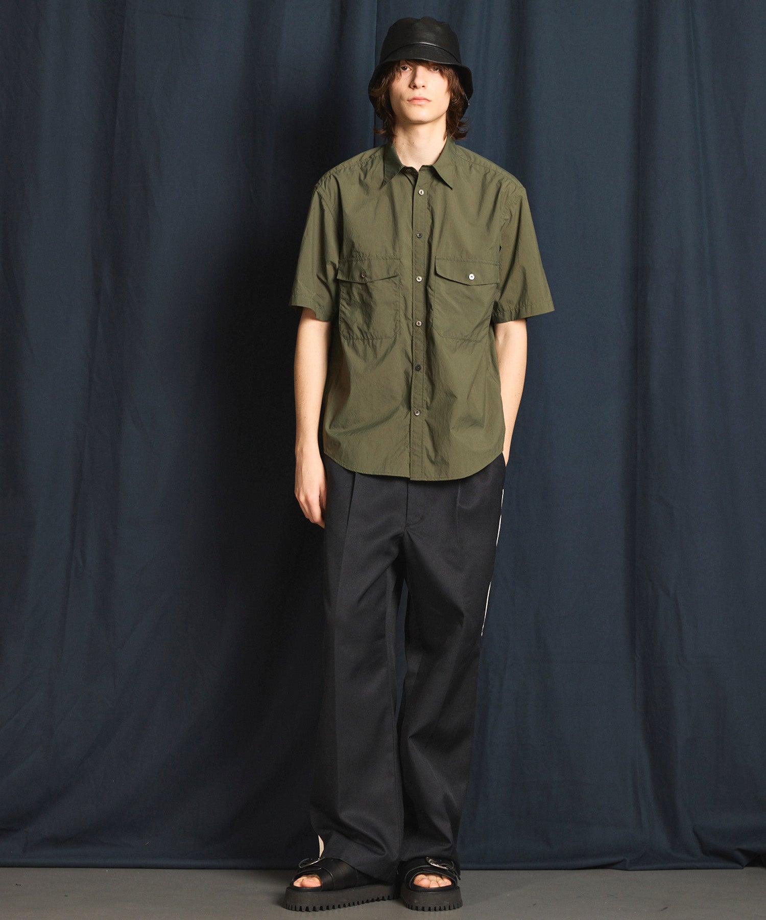 Side Line Twill Wide Pants