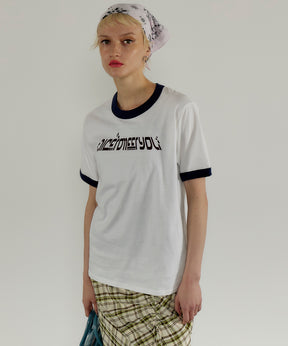 【CHIE NINOMIYA COLLABORATION】Nice To Meet You Ringer Tee