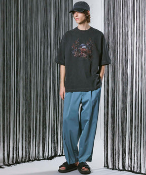 Triacetate Three-Tuck Wide Pants