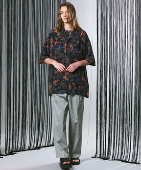 Triacetate Three-Tuck Wide Pants