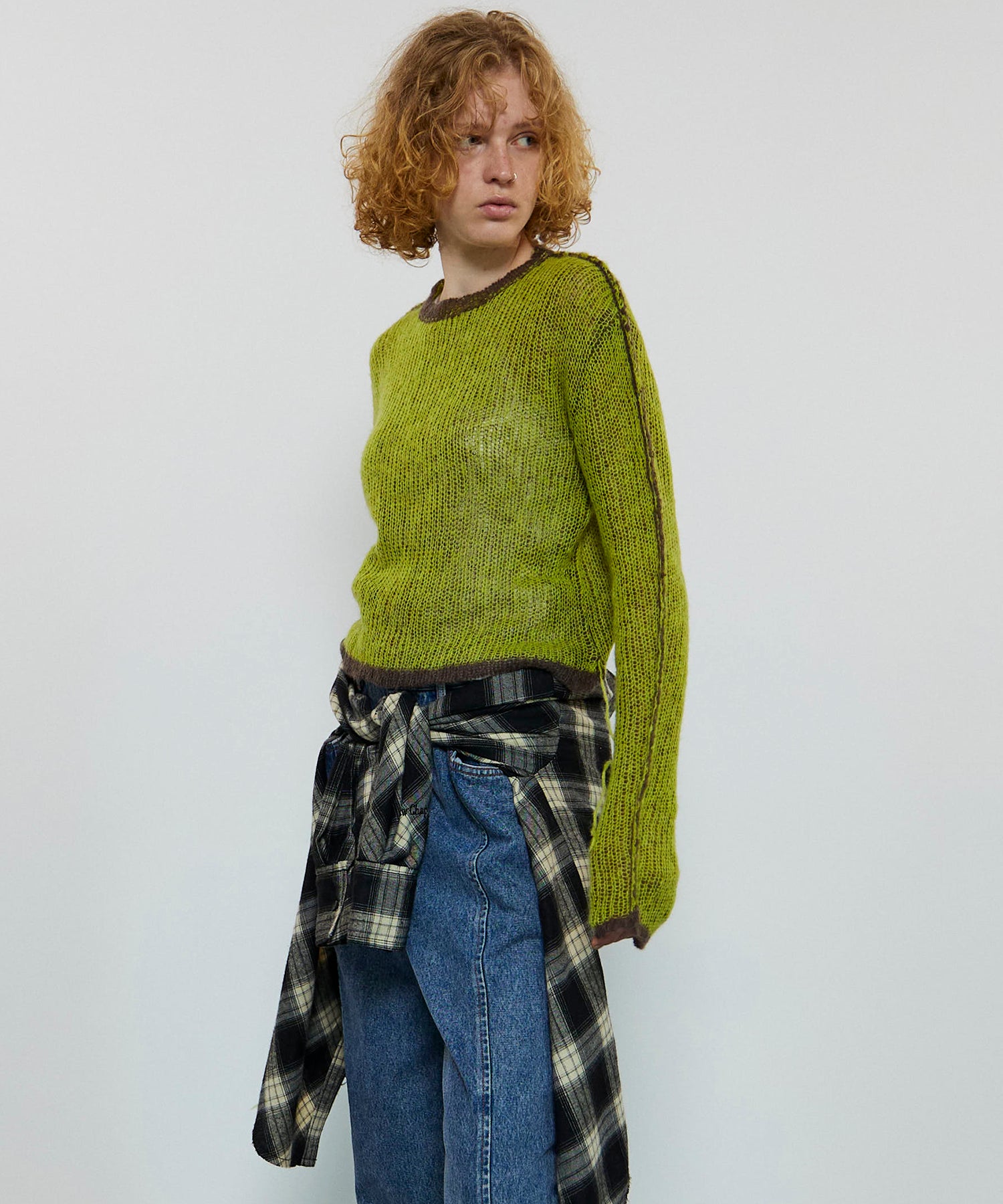 Reversible Mohair Knit Pullover