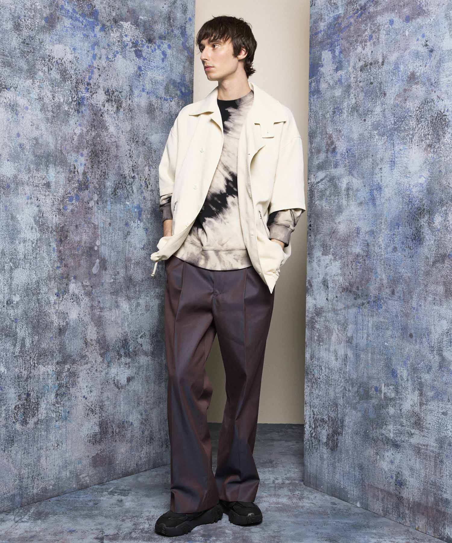 120/2/2 Suvin Cotton Gabardine Prime-Wide One Tuck Pants