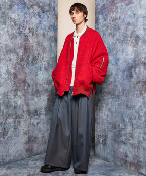 4 Colors Chambray Washable Wool Baggy Wide Pants