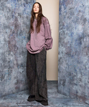 Chemical Over-Dyed Inside-Out Sweat Wide Pants