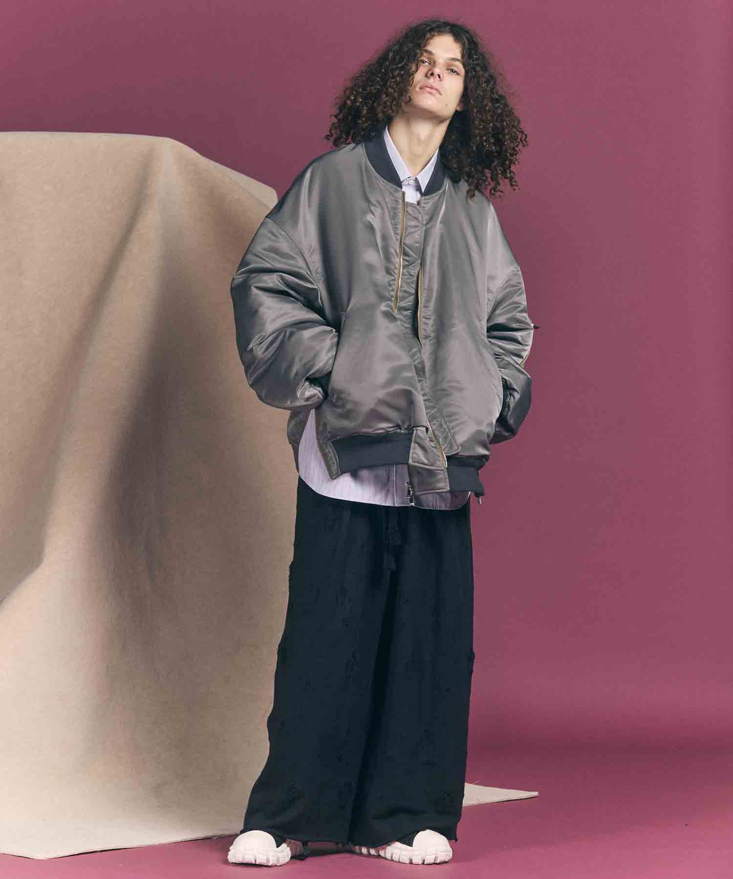 Sweat Jacquard Easy Wide Pants