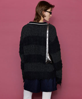 【24WINTER PRE-ORDER】Cable Knitting Border Rugger Knit Tops