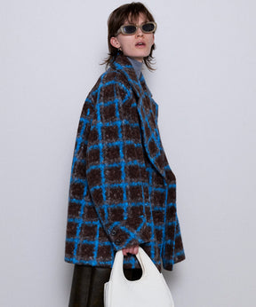 【24WINTER PRE-ORDER】Checkered Over Silhouette Middle Coat