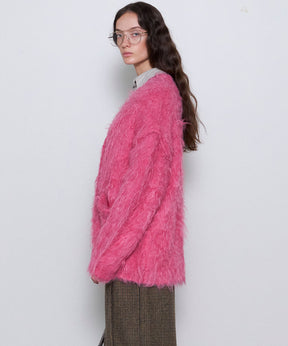 【24WINTER PRE-ORDER】Fluffy Shaggy Knit Cardigan