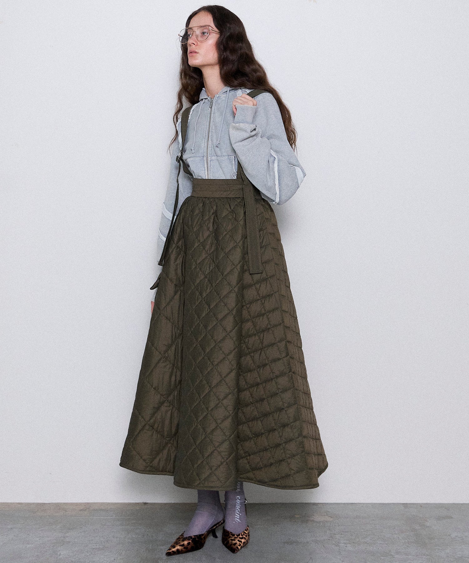 【24WINTER PRE-ORDER】2way Multi Quilted Skirt