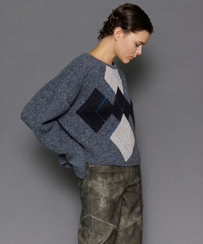 【24WINTER PRE-ORDER】Argyle Knit Tops