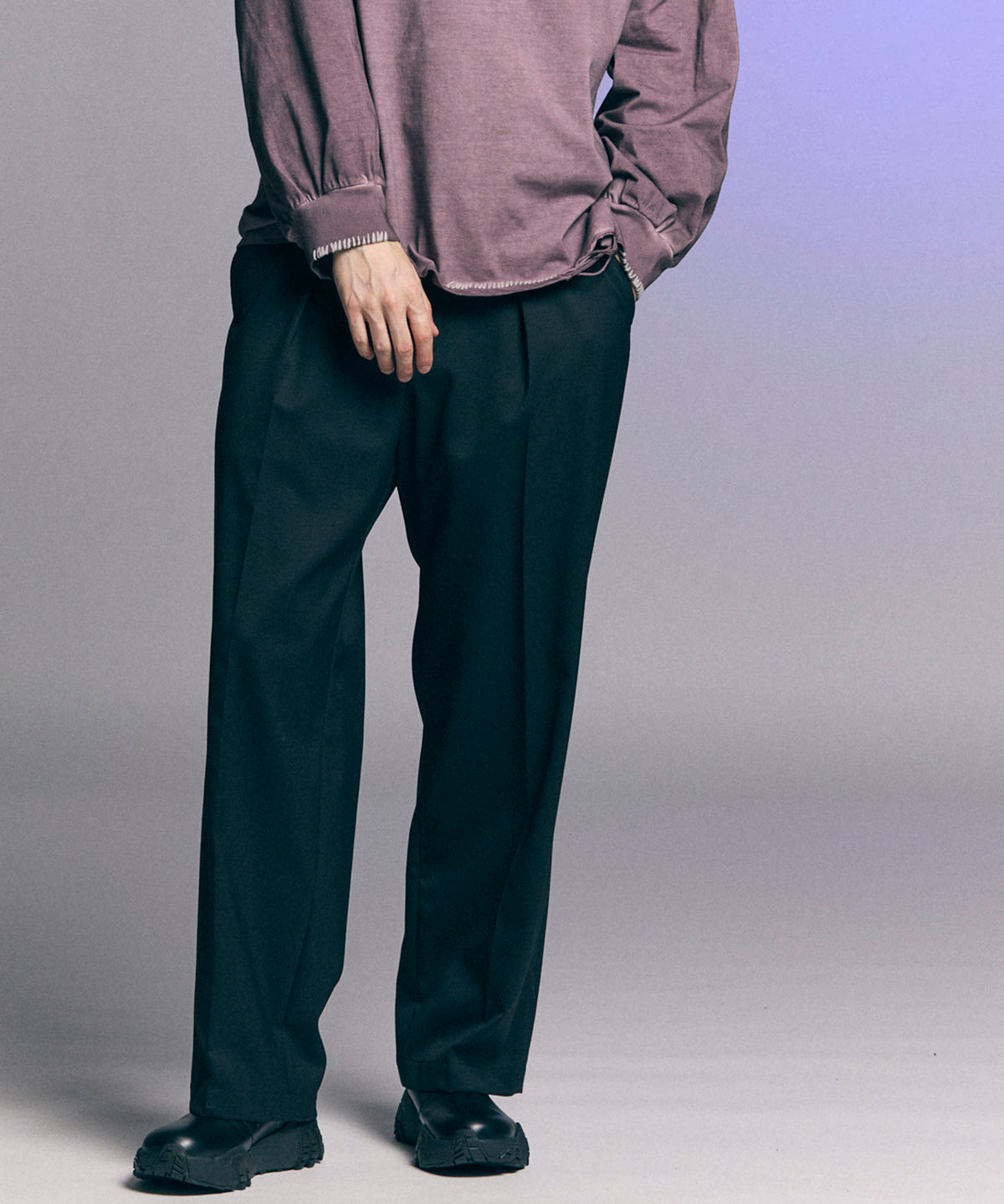 Wool Mix Prime Wide One-Tuck Wide Pants