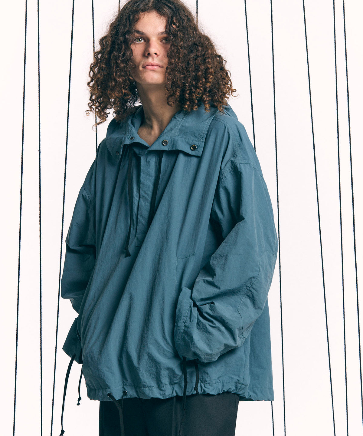 【PRE-ORDER】Washed Nylon Prime-Over Anorak Hoodie