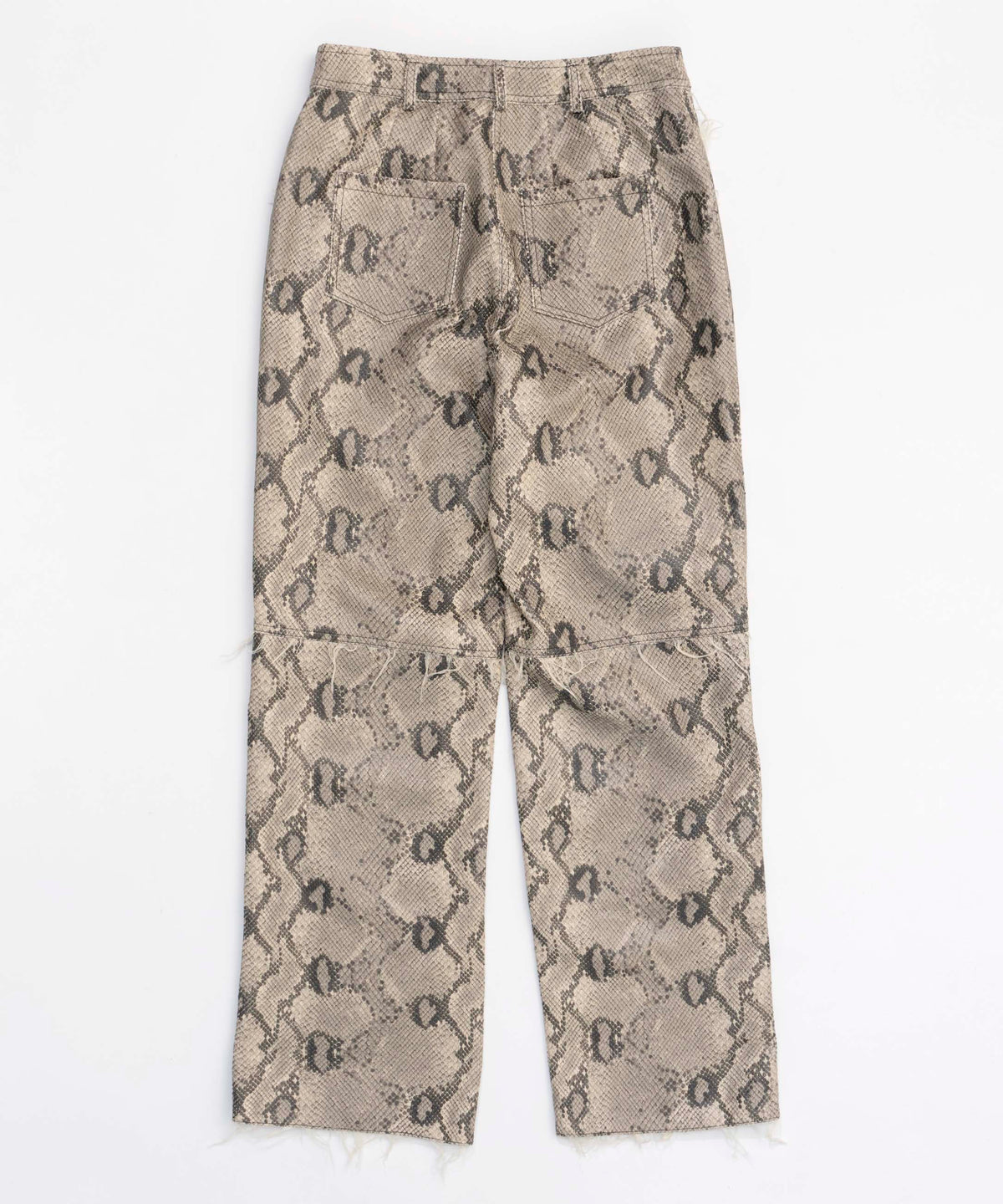 Vegan Leather Python Cut Off Pants