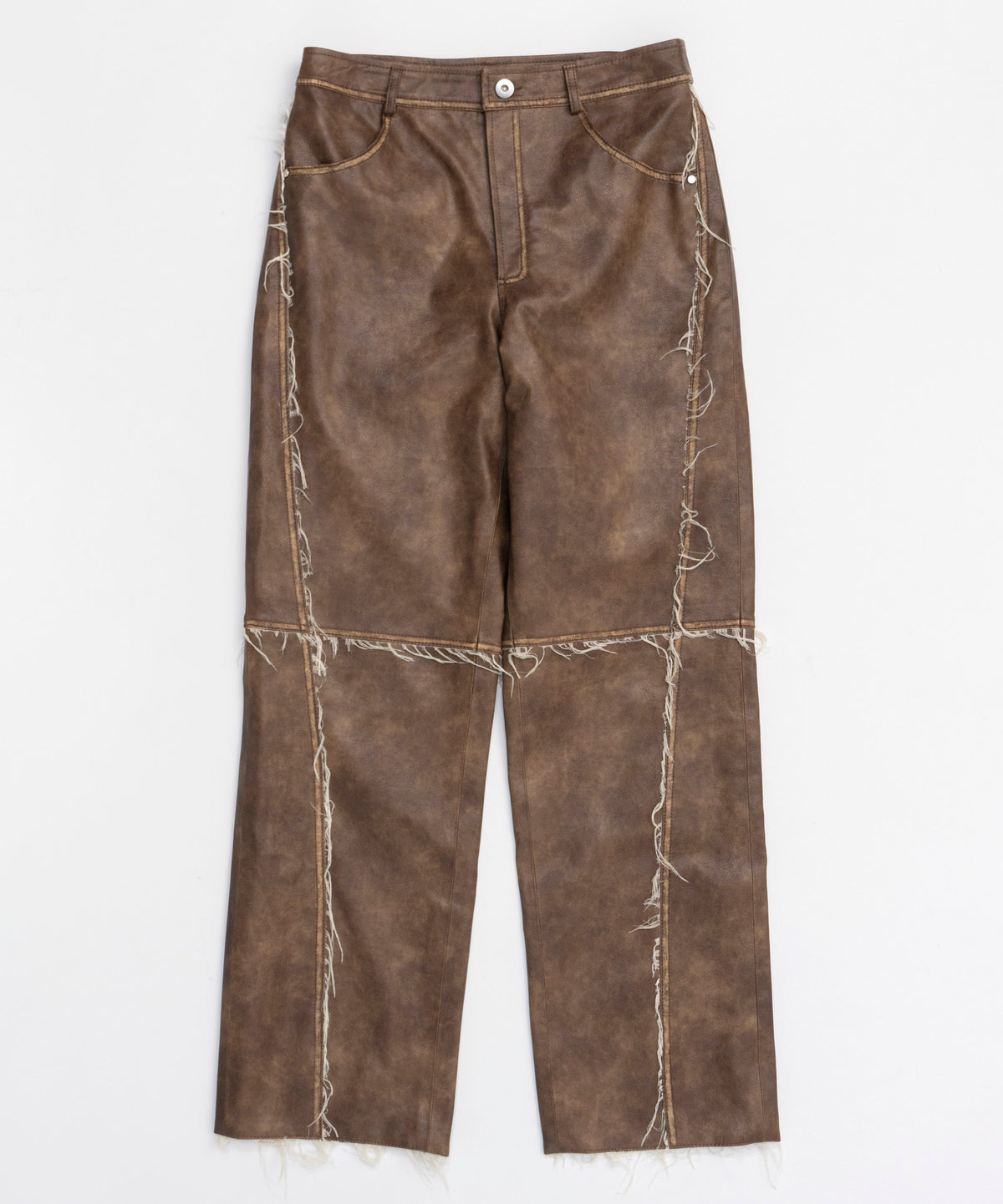 Vegan Leather Cut Off Pants