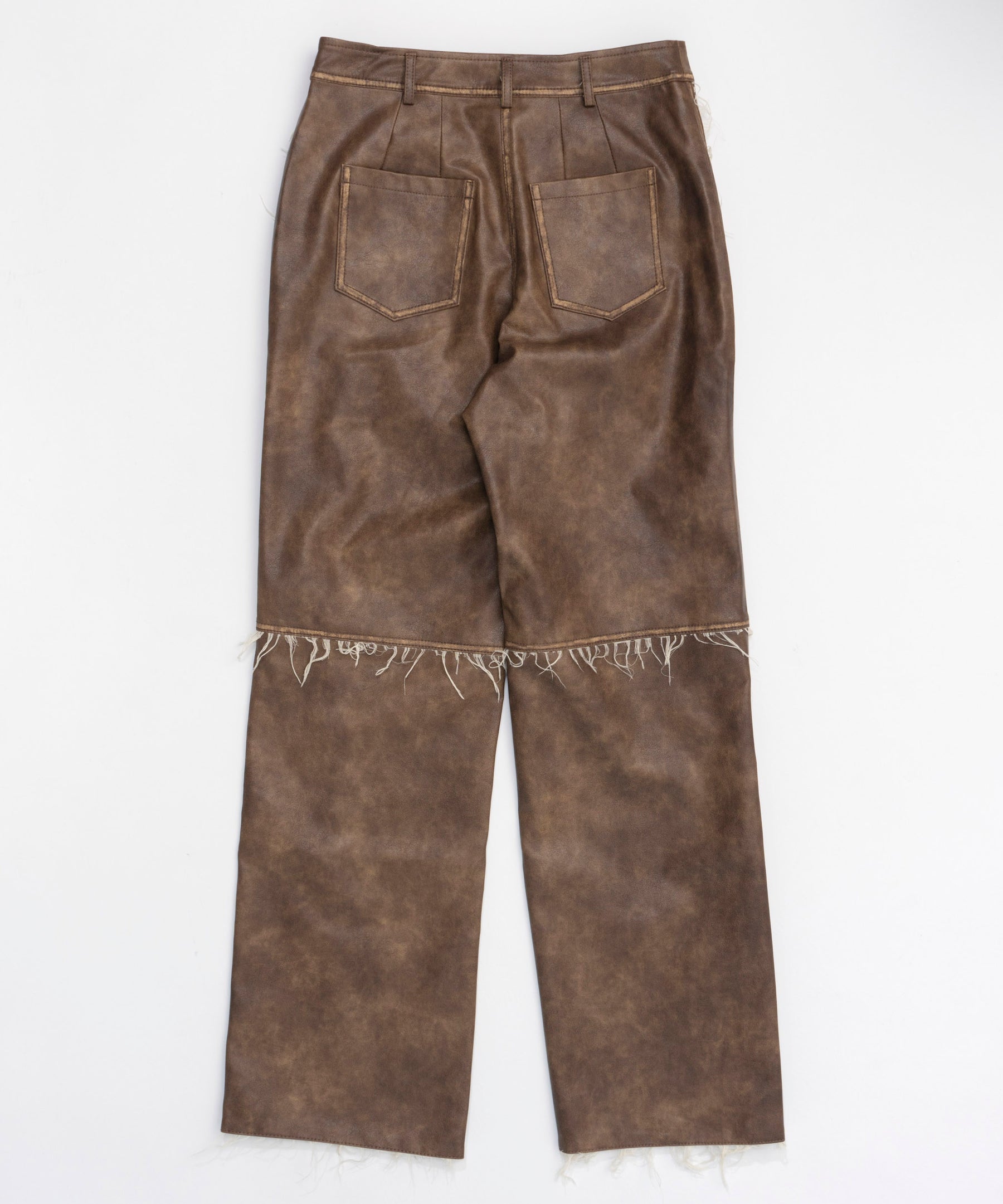 Vegan Leather Cut Off Pants