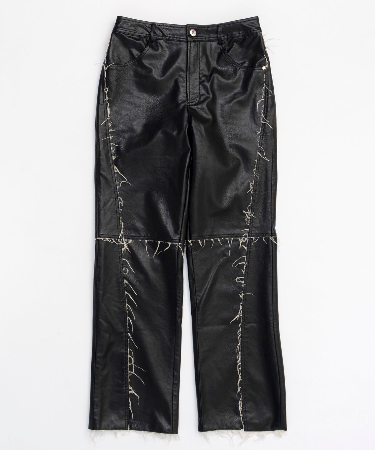 Vegan Leather Cut Off Pants