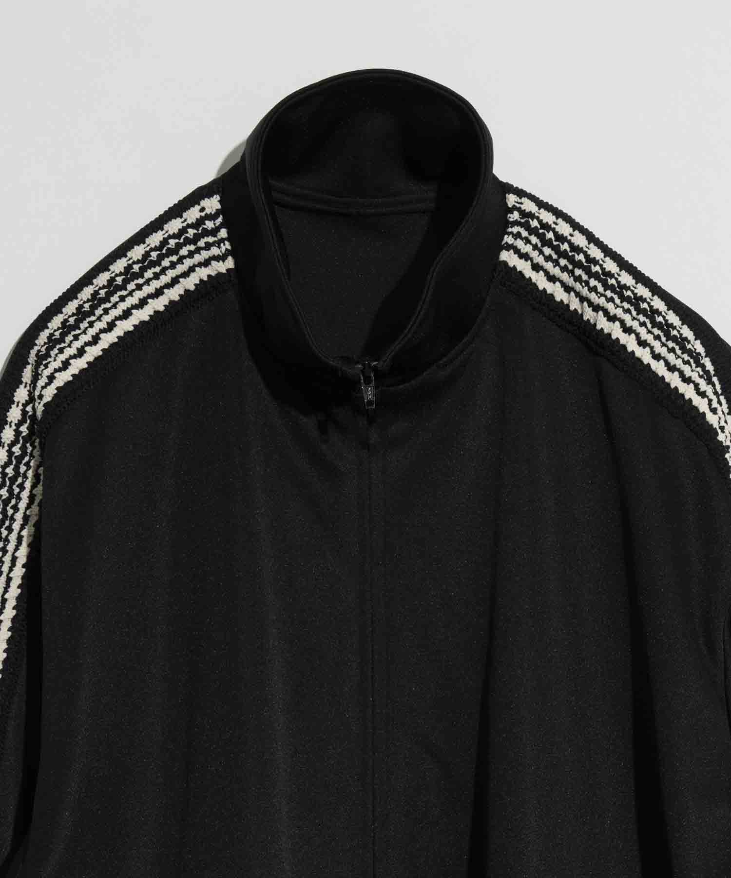 Prime-Over Crochet Line Track Jacket