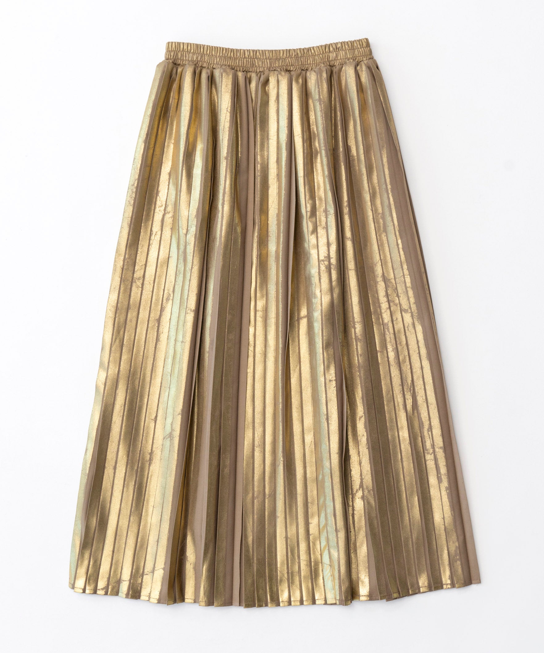 Foil Pleated Skirt