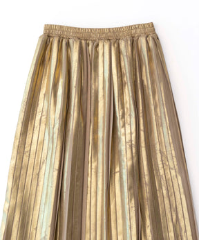 Foil Pleated Skirt