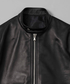 Dress-Fit Sheep Leather Single Rider Jacket