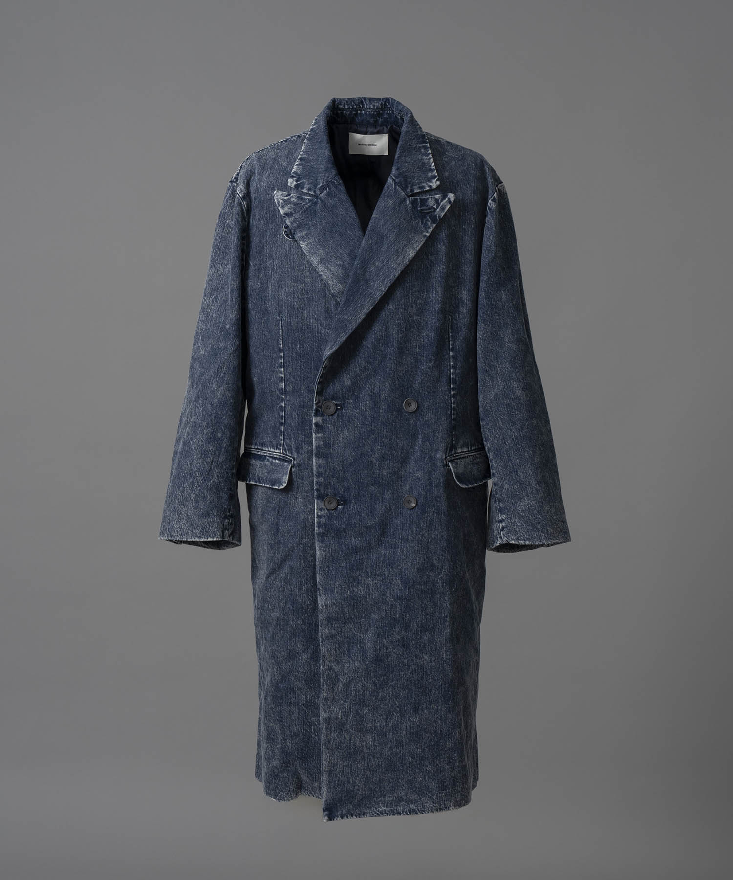 11oz Chemical Over-Dye Denim Dress-Over Double Coat