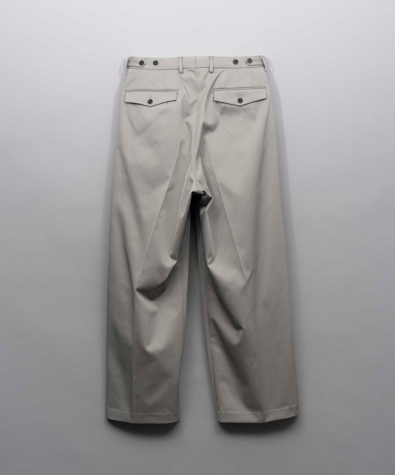 Triacetate Three-Tuck Wide Pants