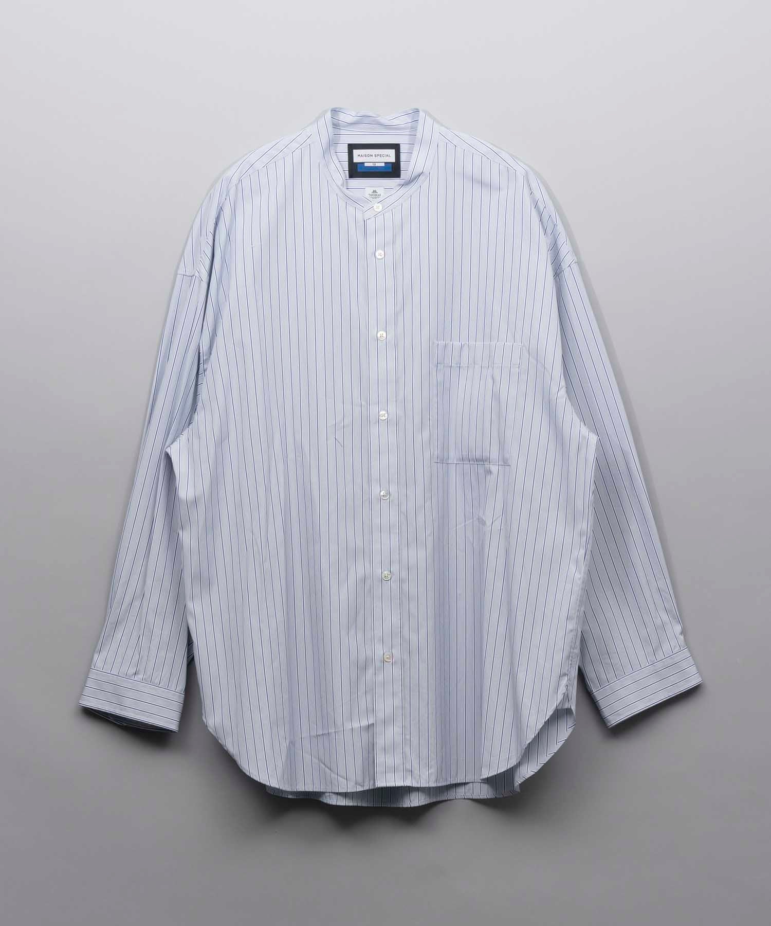 【THOMAS MASON】Prime-Over Band Collar Shirt