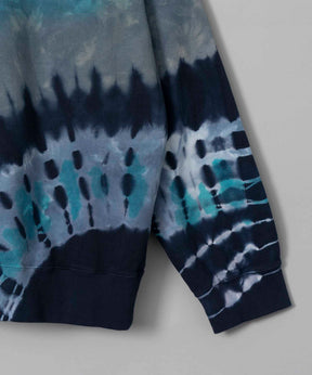 Hand Tie-Dye Sweat Prime-Over Crew Neck Pullover