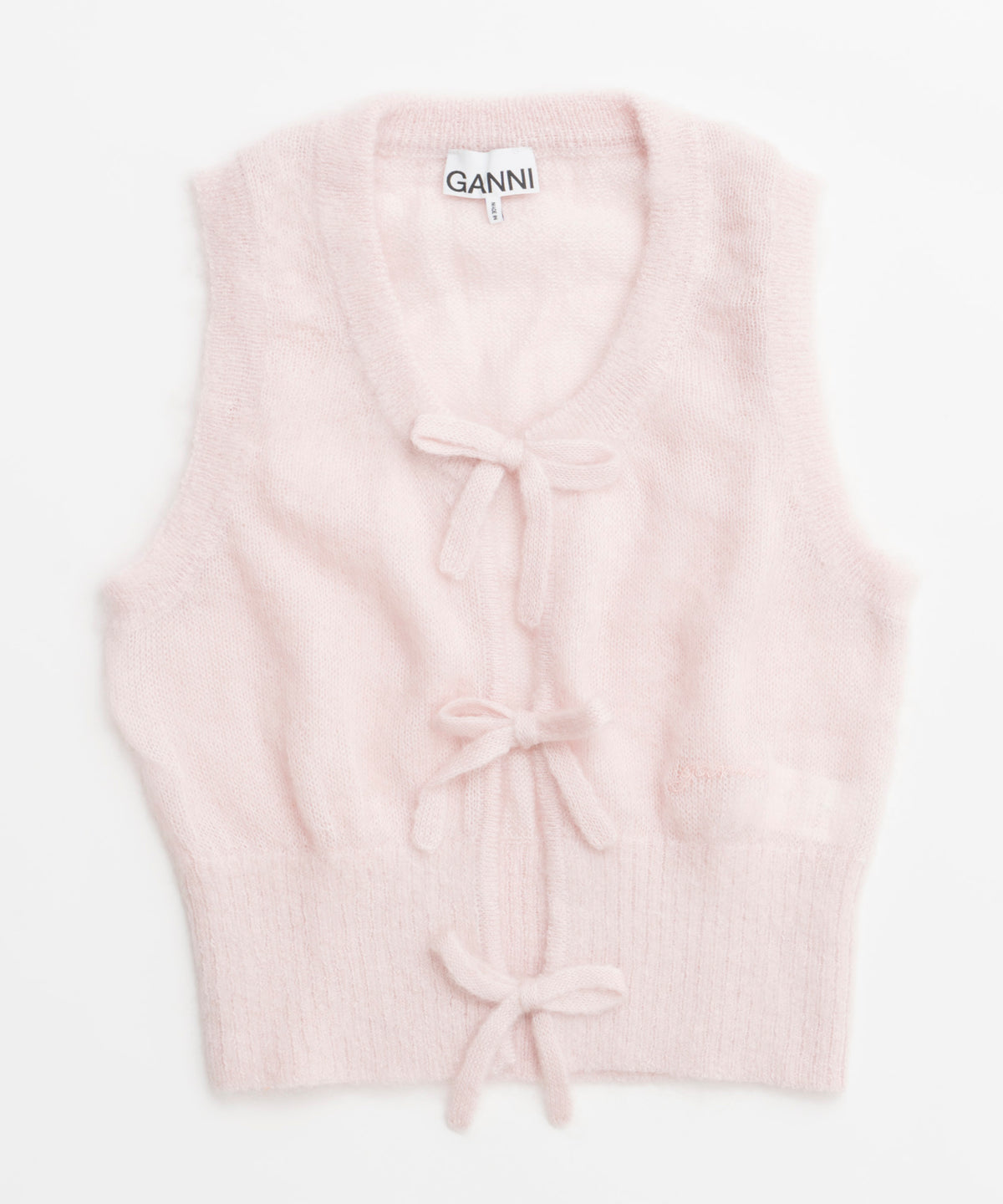 【GANNI】Light Mohair Tie String Vest