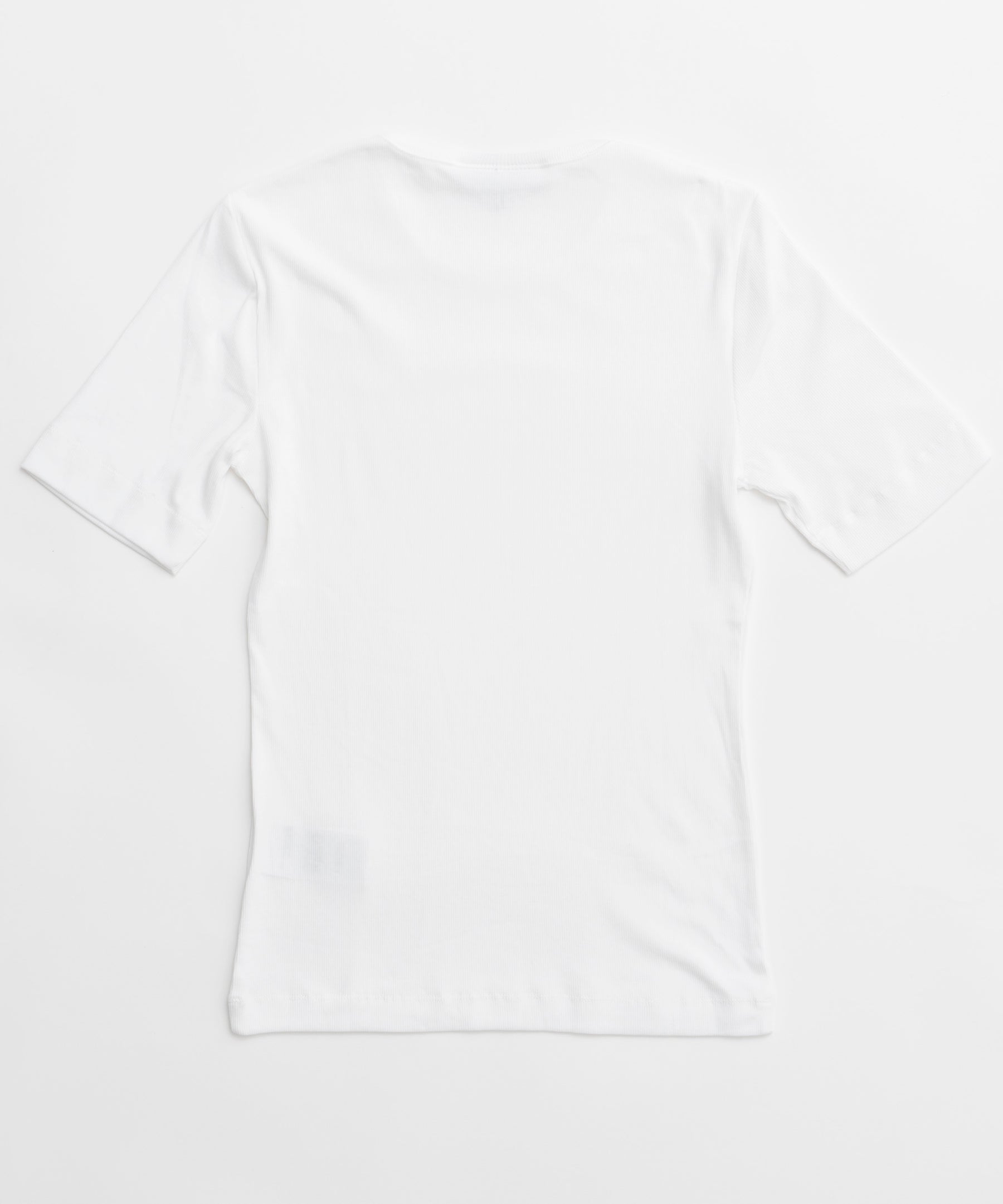 【GANNI】Soft Cotton Rib Short Sleeve T-shirt