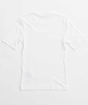 【GANNI】Soft Cotton Rib Short Sleeve T-shirt