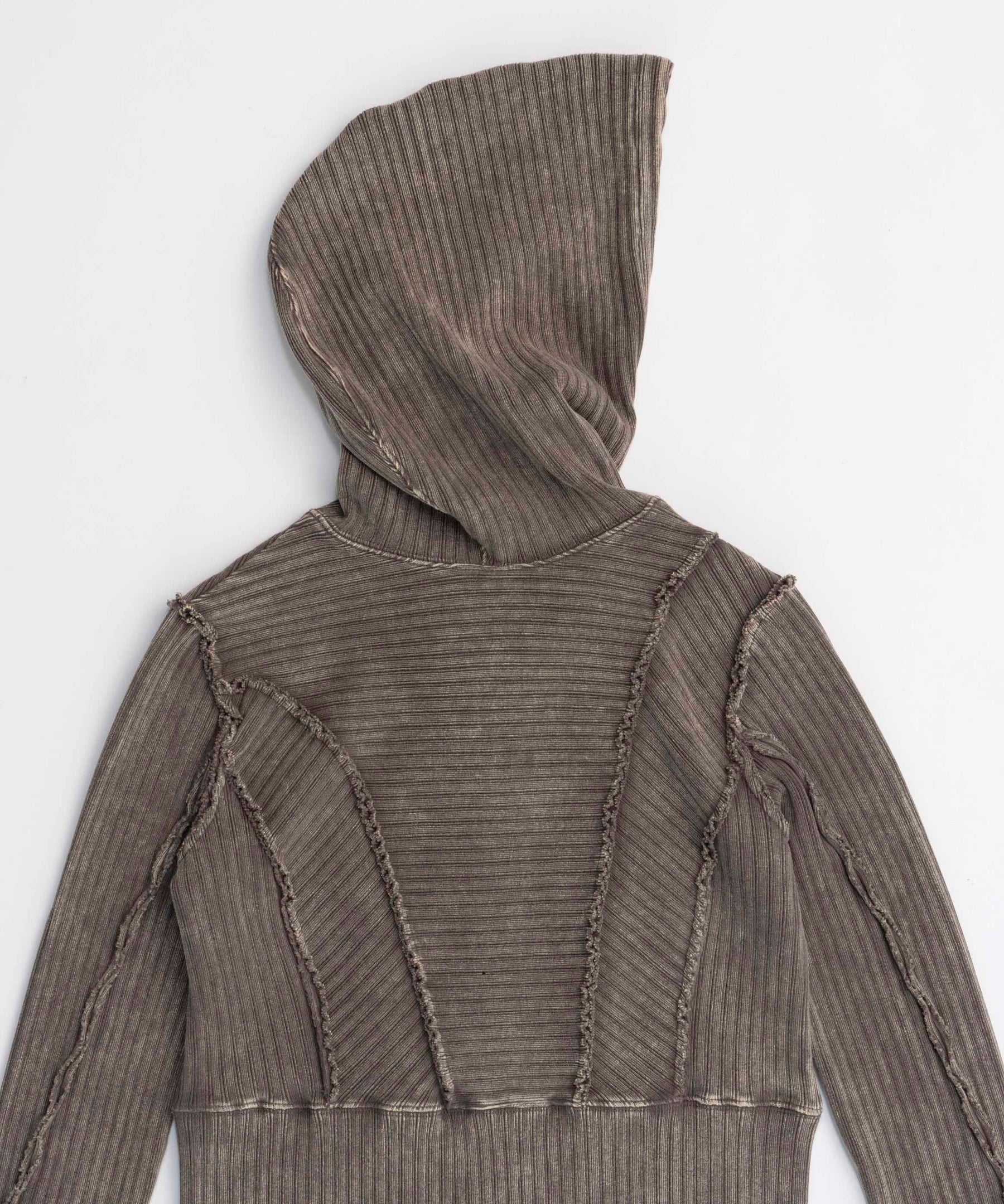 Ribbed Short Hoodie