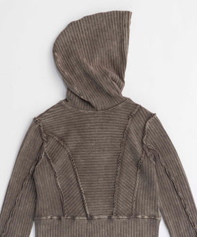 Ribbed Short Hoodie