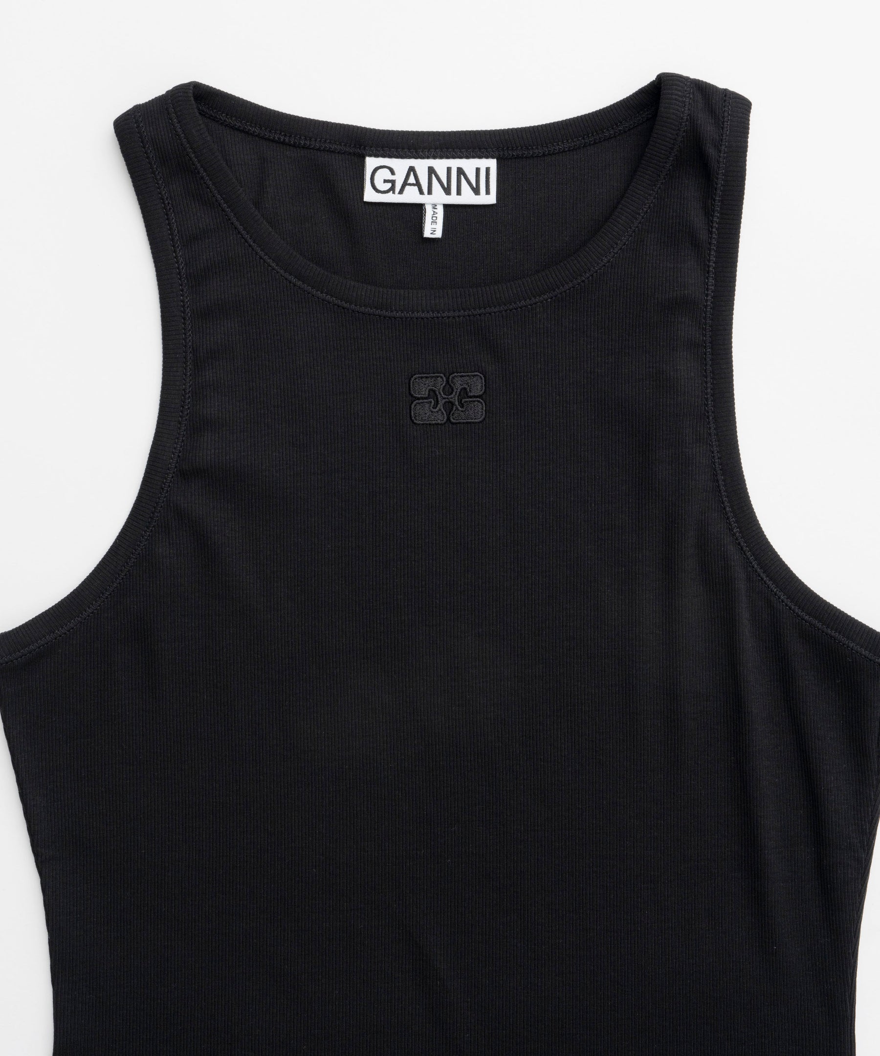 【GANNI】Soft Cotton Rib Tank Top