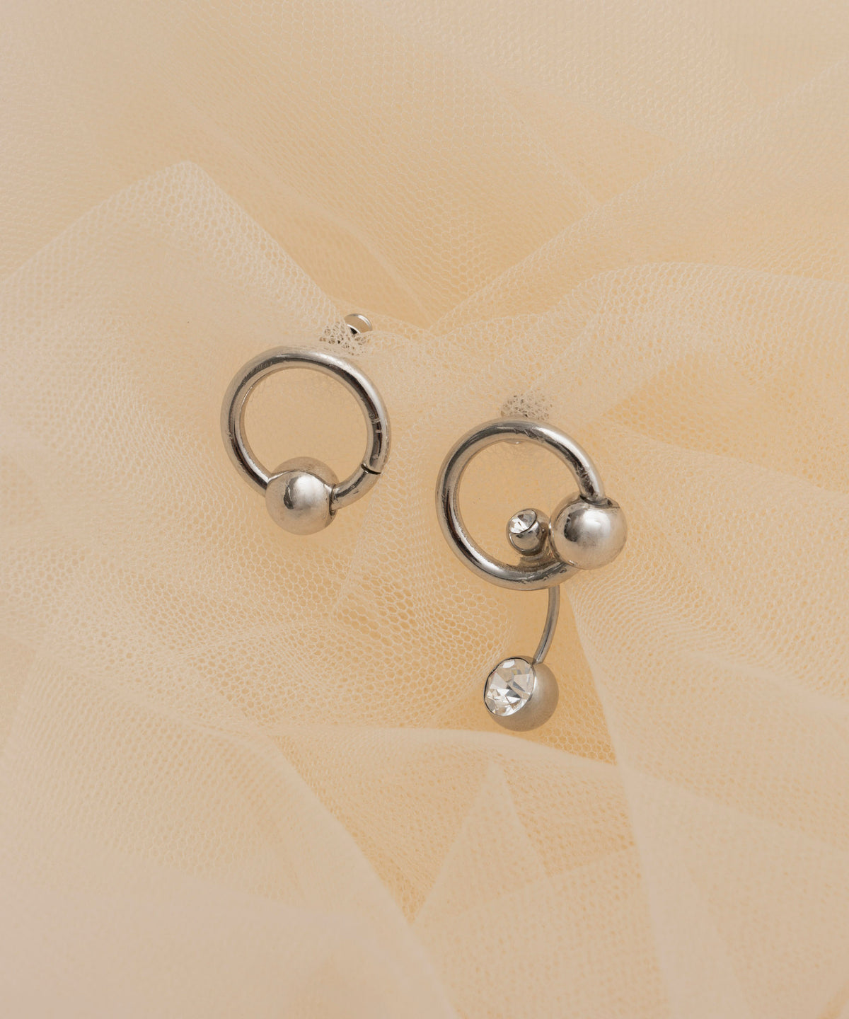 Asymmetry Circle Earrings