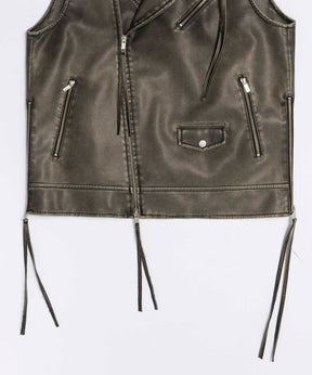 Vegan Leather Riders Gilet