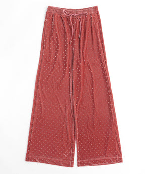 【PRE-ORDER】Glitter Dots Velor Pants