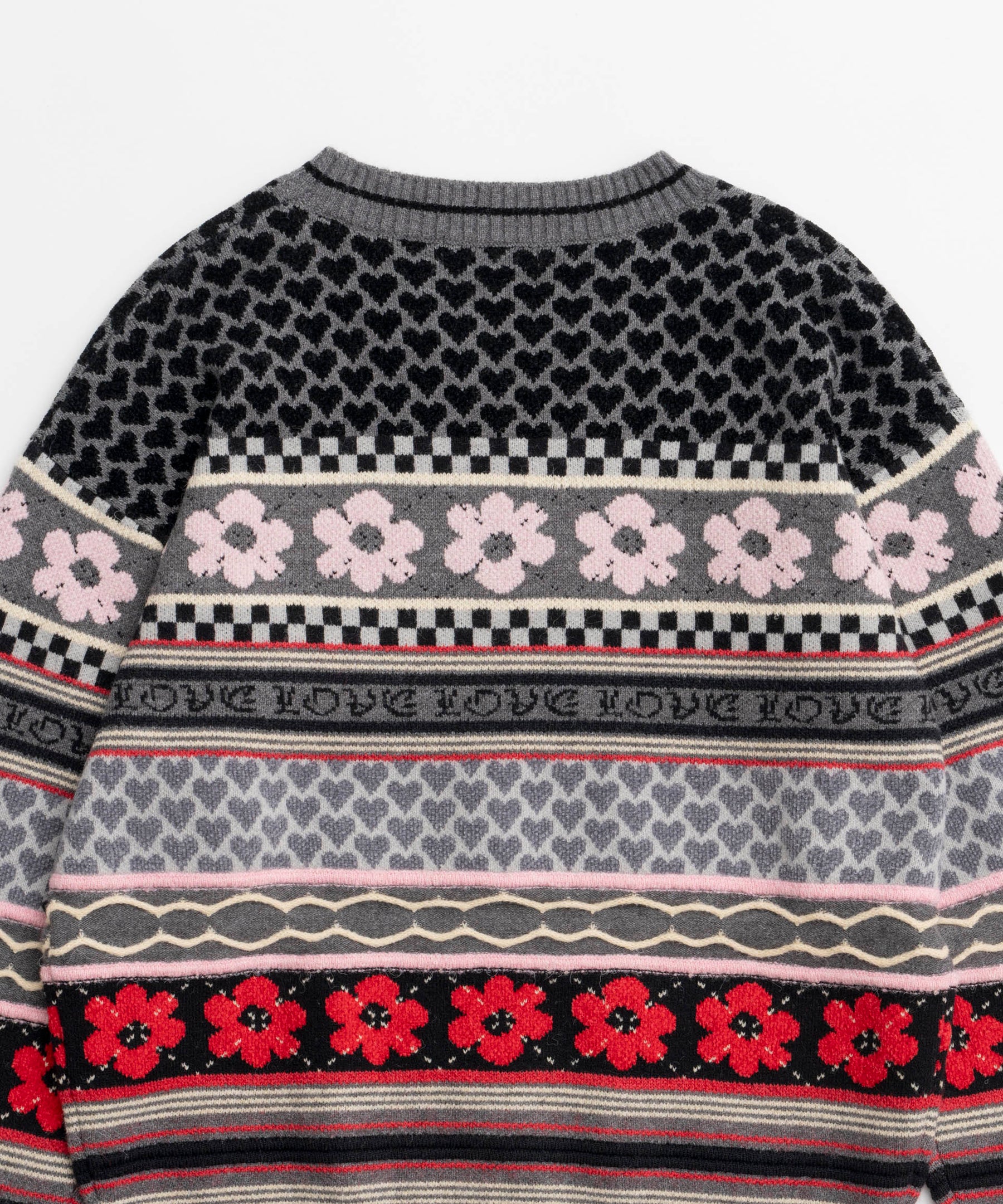 【24WINTER PRE-ORDER】Floral Pattern Jacquard Knit Tops