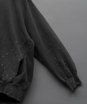 Three-Dimensional Prime-Over Cutting Weathered Hoodie