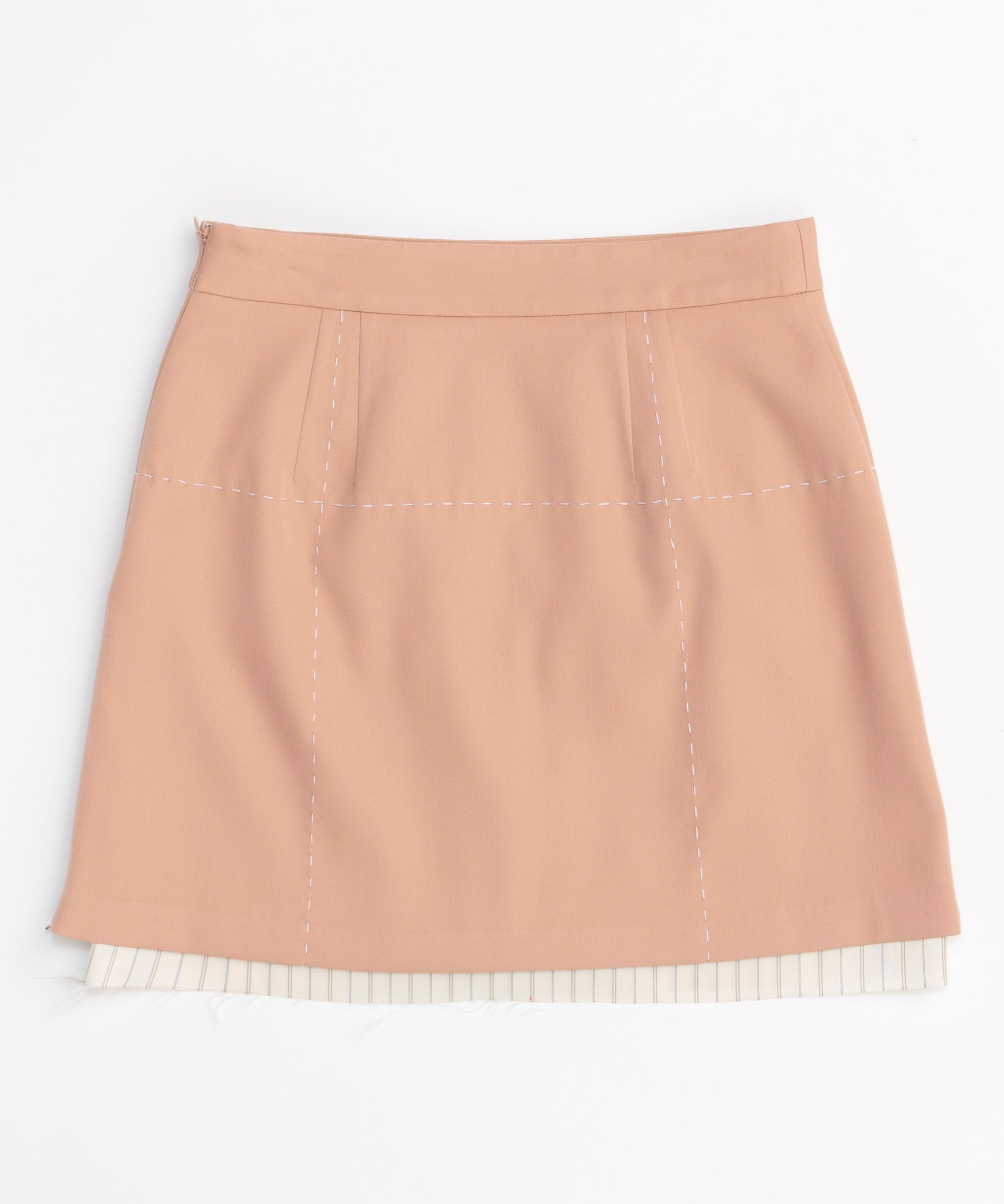 Low Waist Stitch Mini Skirt