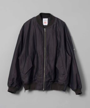 Lyocell Twill Chambray Prime-Over MA-1 Bomber Jacket