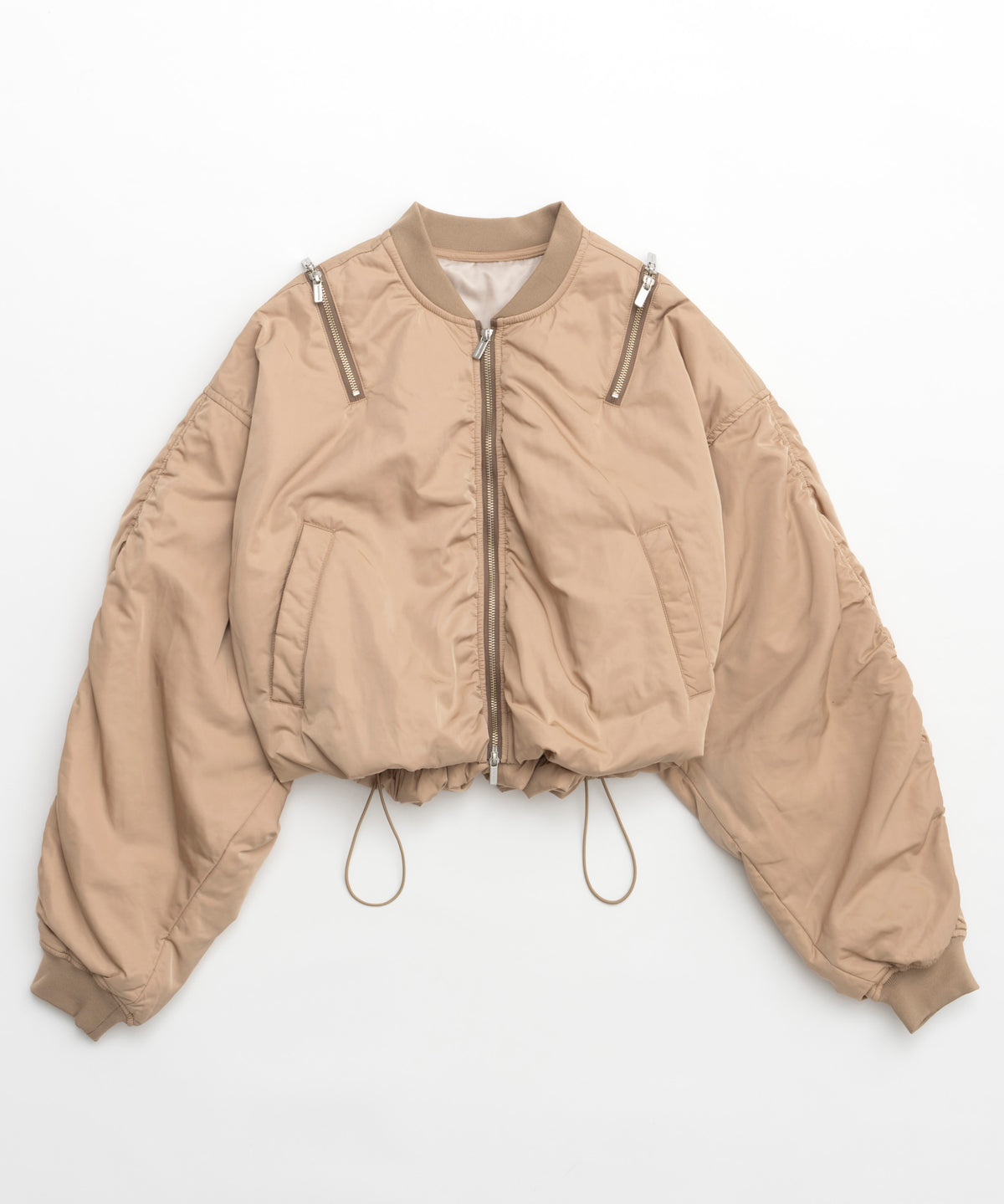 Shoulder Zip Nylon Blouson