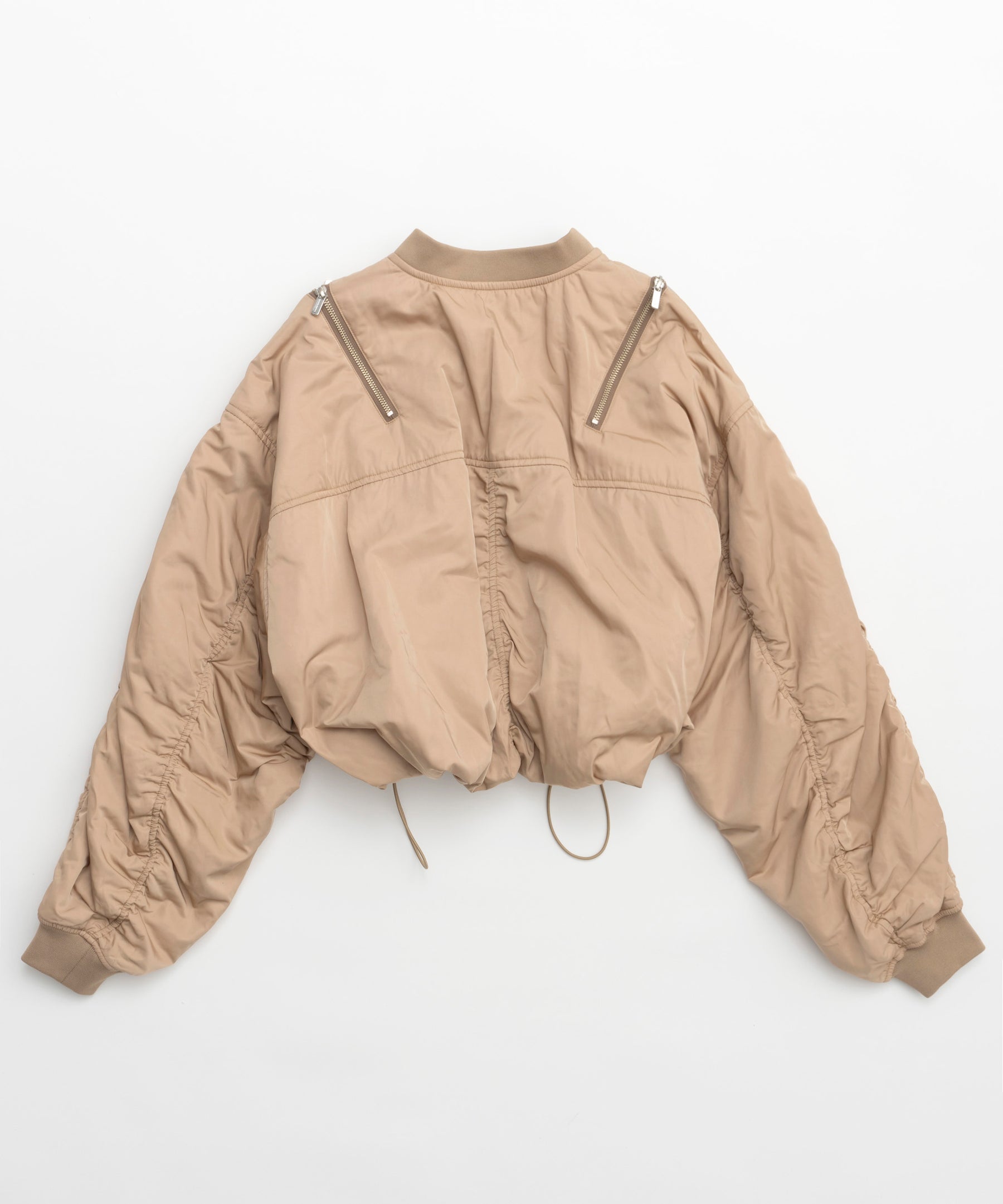 Shoulder Zip Nylon Blouson